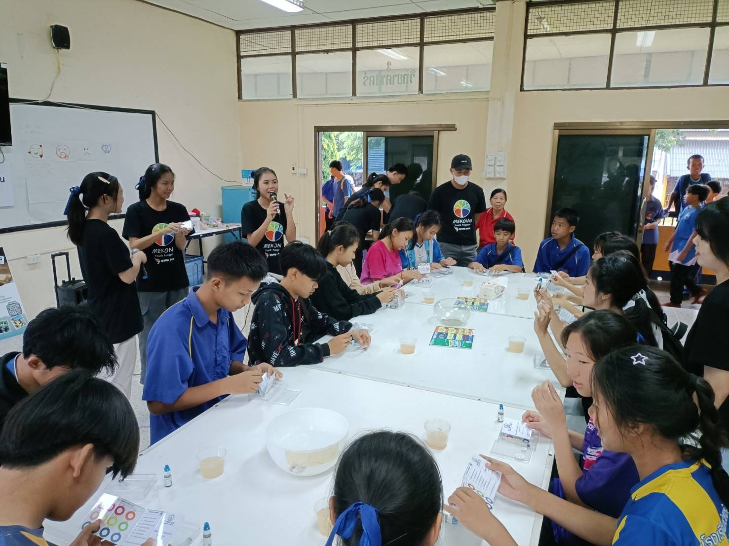 เยาวชนแม่น้ำโขง จัดกิจกรรม “WATER QUALITY TESTING” ภายในงานเปิดบ้านสัปดาห์วิทยาศาสตร์แห่งชาติ โรงเรียนห้วยซ้อวิทยาคม รัชมังคลาภิเษก